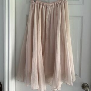 Abercrombie & Fitch Pink Ballet Chiffon Midi Skirt